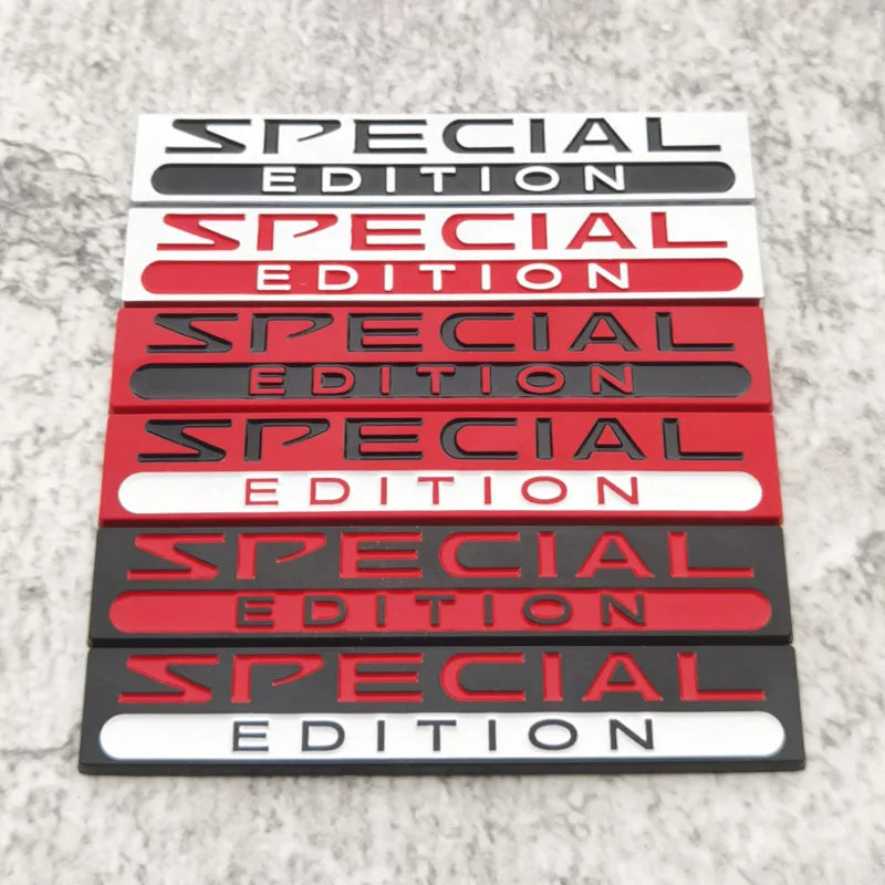 2PCS 3D Zinc Alloy Special Edition Car Fender Badge Emblem Trunk Decal Sticker