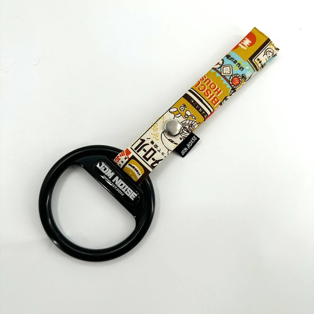 JDM Tsurikawa Lucky Cat Dragon Pattern Hanging Car Ring Strap Japanese Style