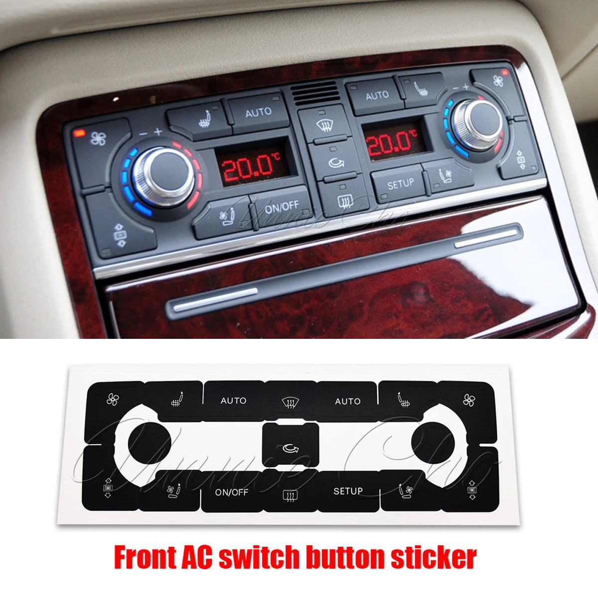 Button Repair Stickers for Audi A8 Dashboard Seat Adjustment Fuel & Trunk Switch