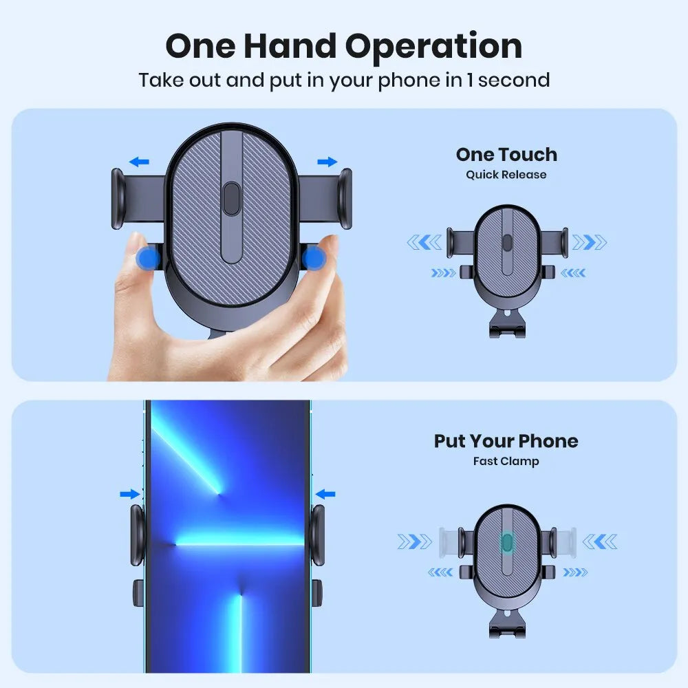 TOPK Car Phone Holder Auto Locking Air Vent Hook Clip Mount iPhone Samsung