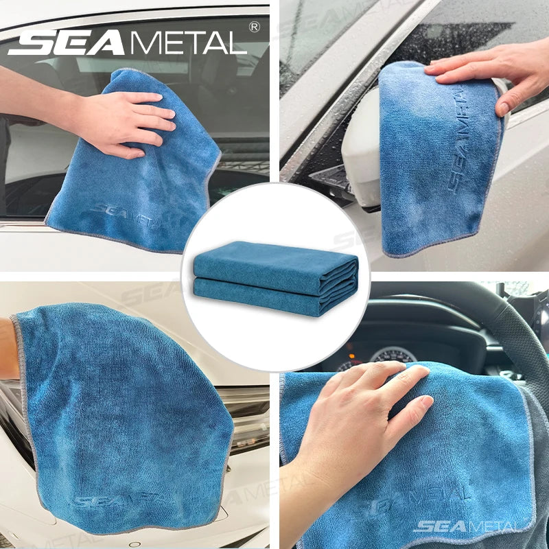 SEAMETAL Microfiber Car Wash Towel Lint Free Soft Absorbent Quick Dry Cloth