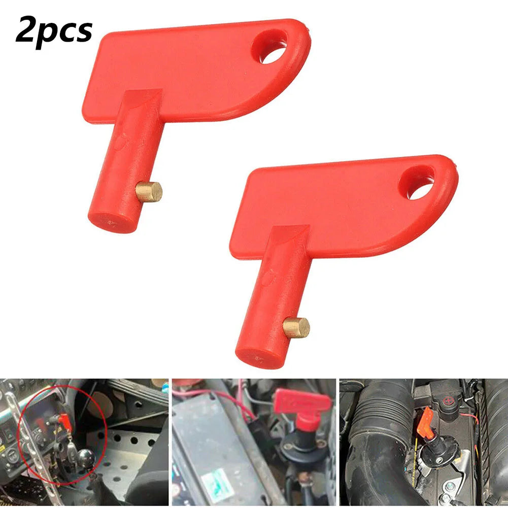 2Pcs Spare Keys for Battery Isolator Switch Power Kill Cut Off Switch