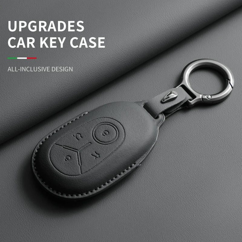 Original Color Leather Smart Key Case Cover for Geely Starray Geome Emgrand