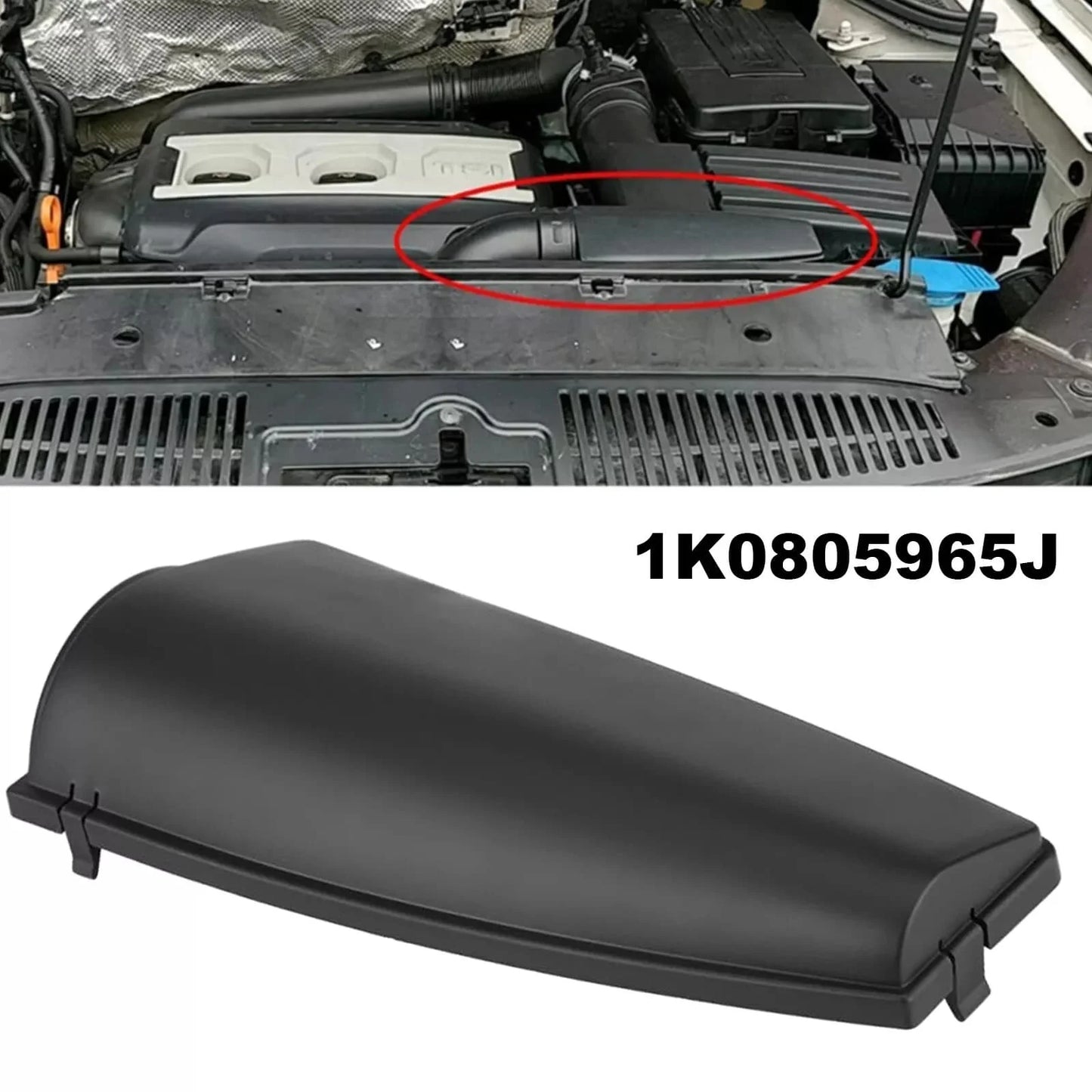 Air Intake Duct Cover 1K0805965J9B9 for Audi A3 TT VW Jetta Golf Caddy