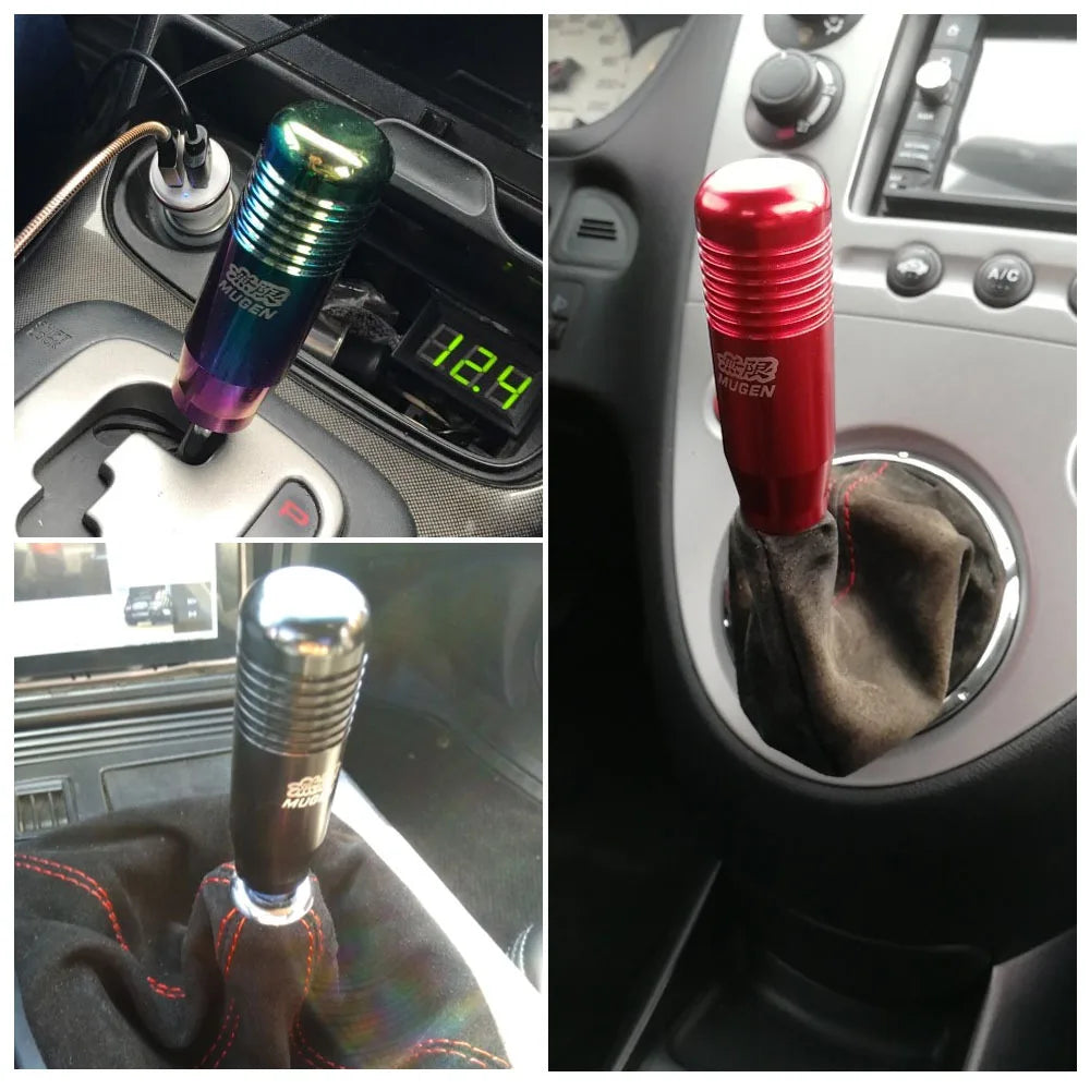 MUGEN Style 8.5cm Aluminum Manual Gear Shift Knob Universal Car Shifter Lever