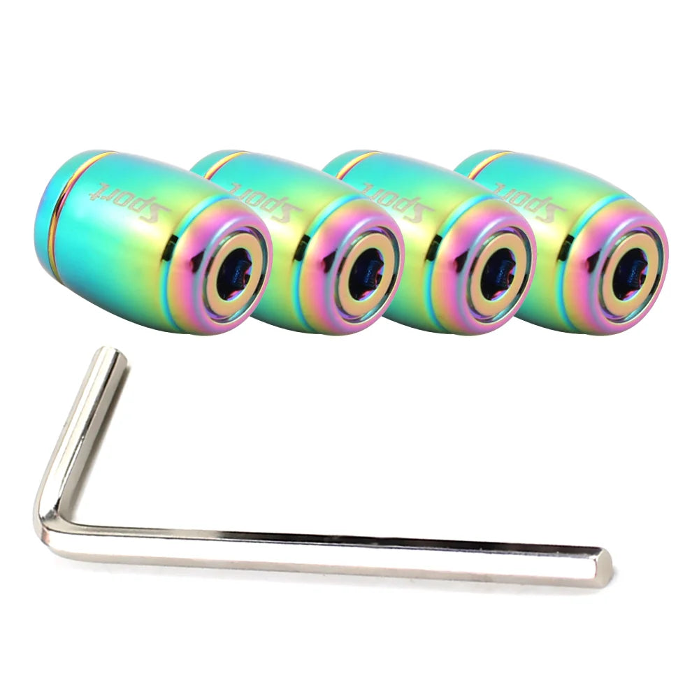 Zinc Alloy Anti-Theft Tire Valve Stem Caps Airtight Wheel Valve Covers for Cars