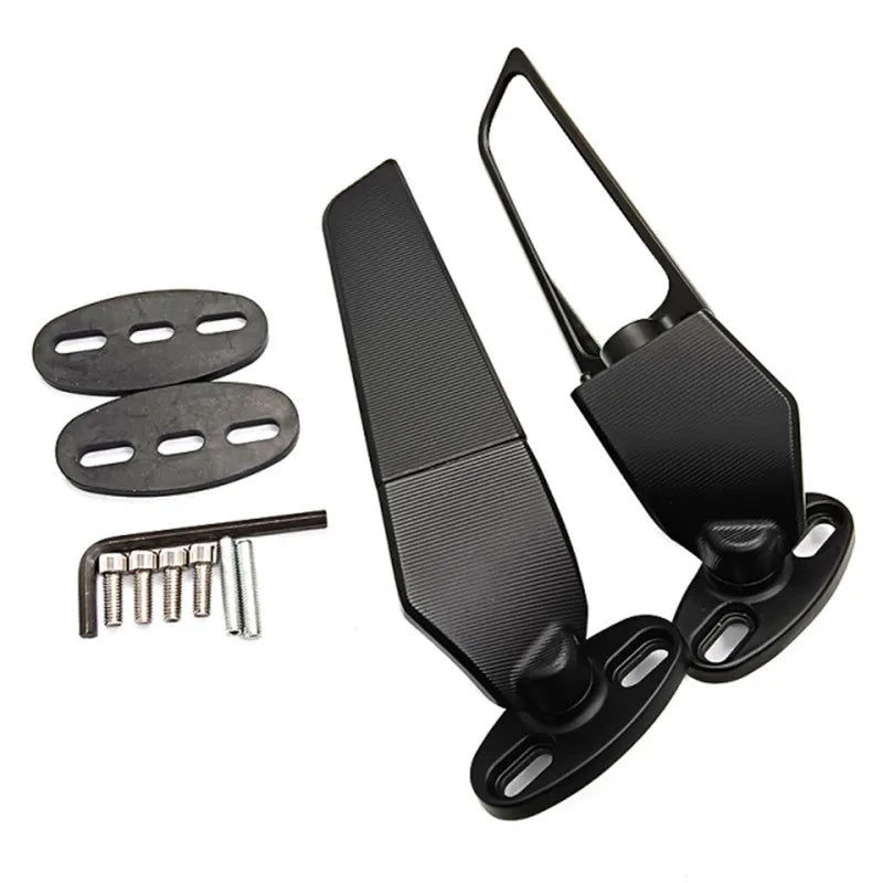 Motorcycle Wing Mirrors Adjustable Folding Rearview Side Mirrors BMW Honda Yamaha