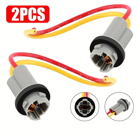 2PCS T10 194 168 Female Socket Pigtail Wire Connector Turn Signal Light Plug