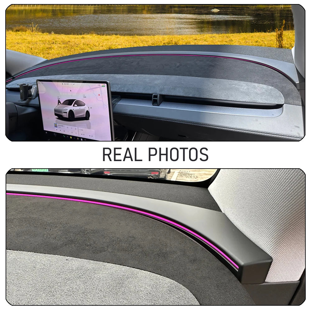 Suede Dashboard Cover Dash Mat for Tesla Model Y Juniper 2025-2026