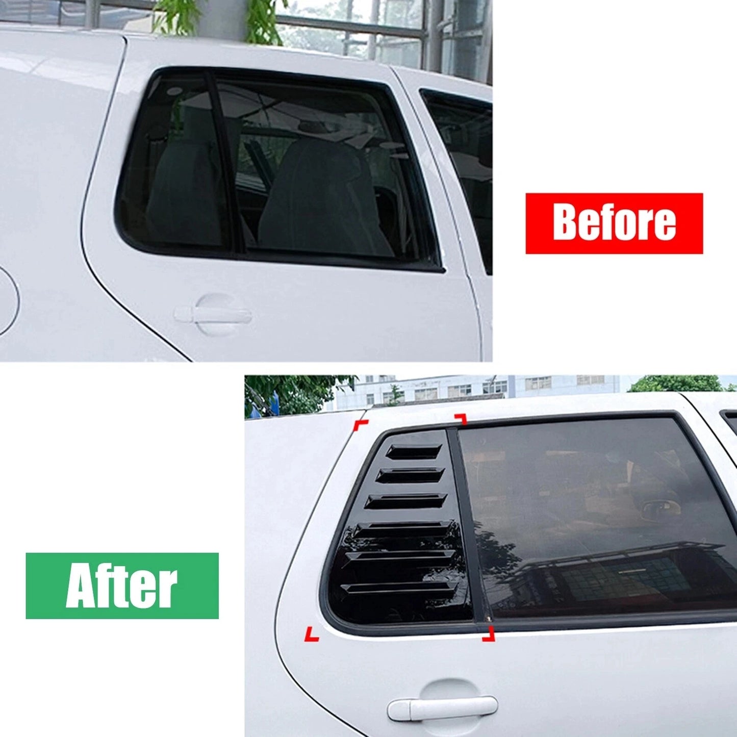 Rear Side Window Louver Shutter Cover for VW Golf MK4 IV 1997–2006