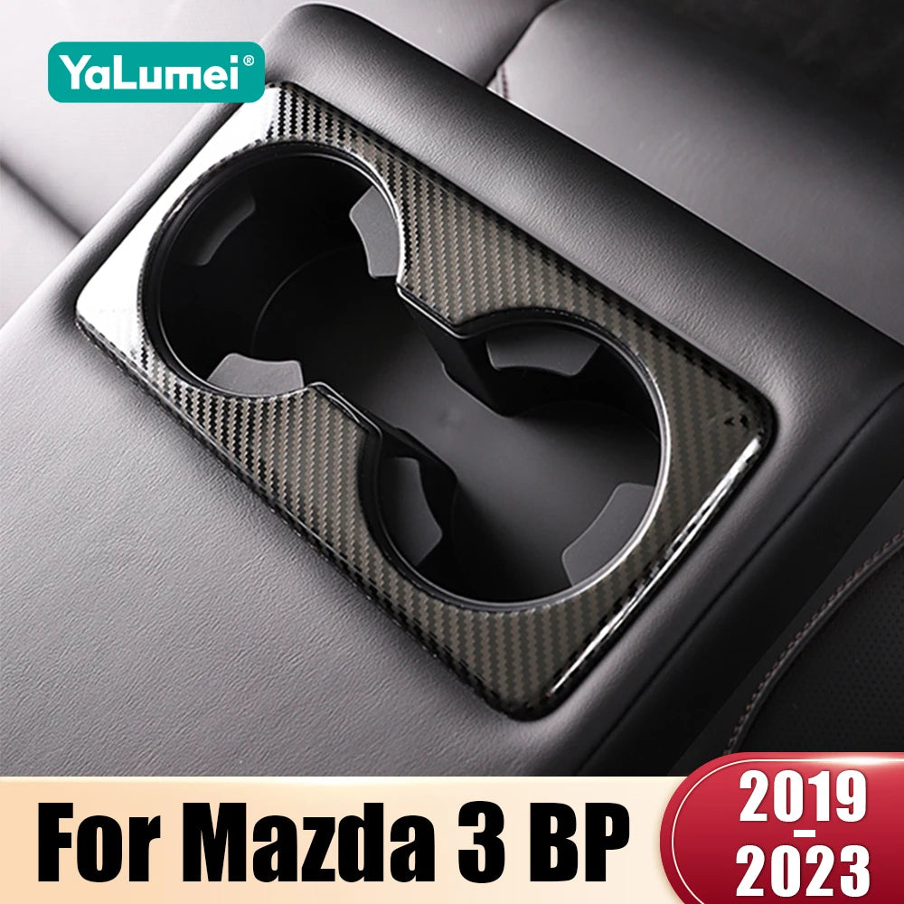 Stainless Steel Rear Seat Cup Holder Frame Trim for Mazda 3 BP & CX-30 2019–2023