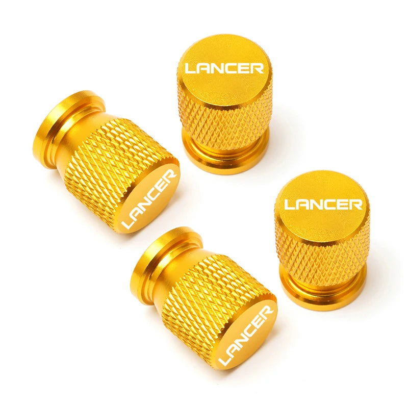 4PCS Mitsubishi Lancer Tire Valve Stem Caps Wheel Tyre Dustproof Waterproof