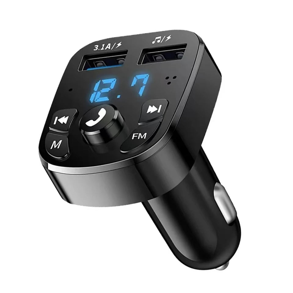 Bluetooth 5.0 FM Transmitter Car Kit MP3 Player Handsfree 2 USB Fast Charger