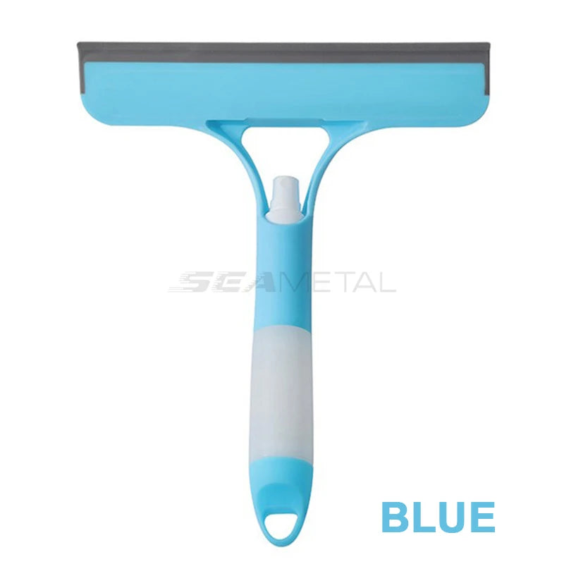 SEAMETAL 3-in-1 Car Window Cleaning Scraper Silicone Squeegee Glass Wiper