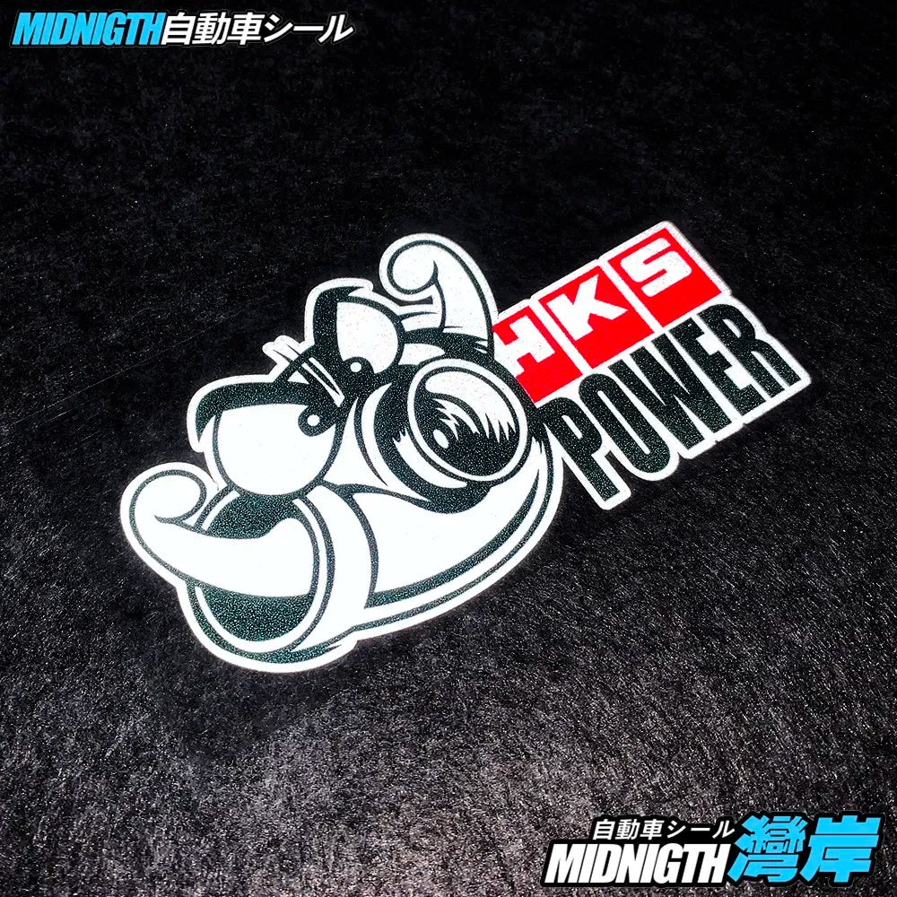 HKS Power Reflective Car Sticker Decal Scratch Cover JDM Racing Vinyl Accessory