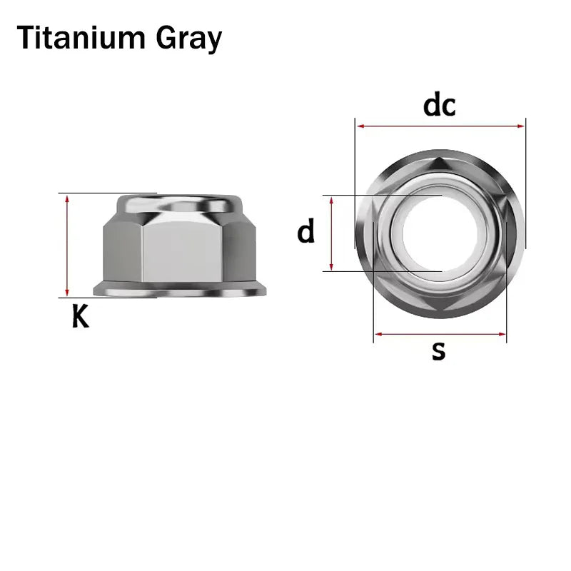 Aluminum Alloy Flange Nylon Lock Nuts M2-M8 Anodized RC FPV Drone Fasteners