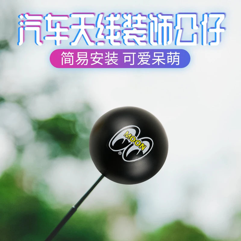 MOON Car Antenna Ball Topper Roof Ornament JDM Exterior Accessory