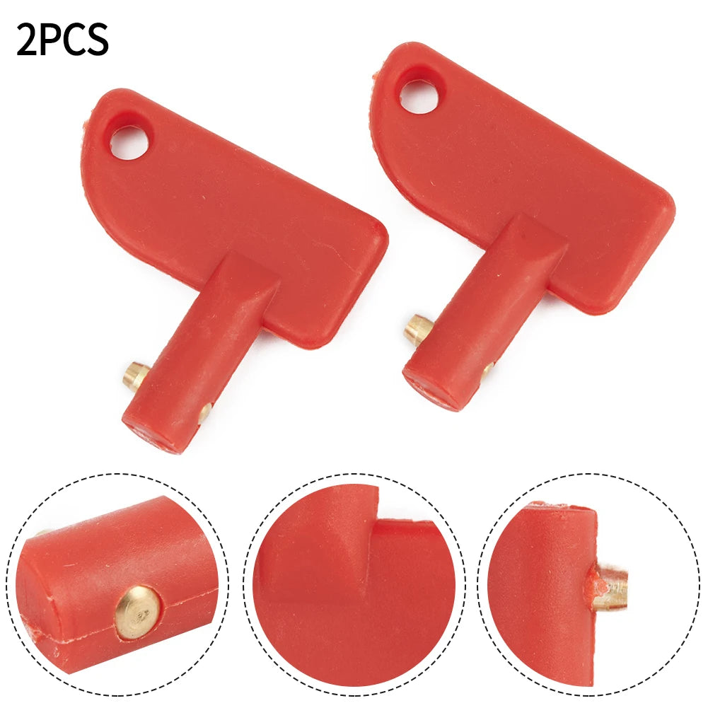 2Pcs Spare Keys for Battery Isolator Switch Power Kill Cut Off Switch