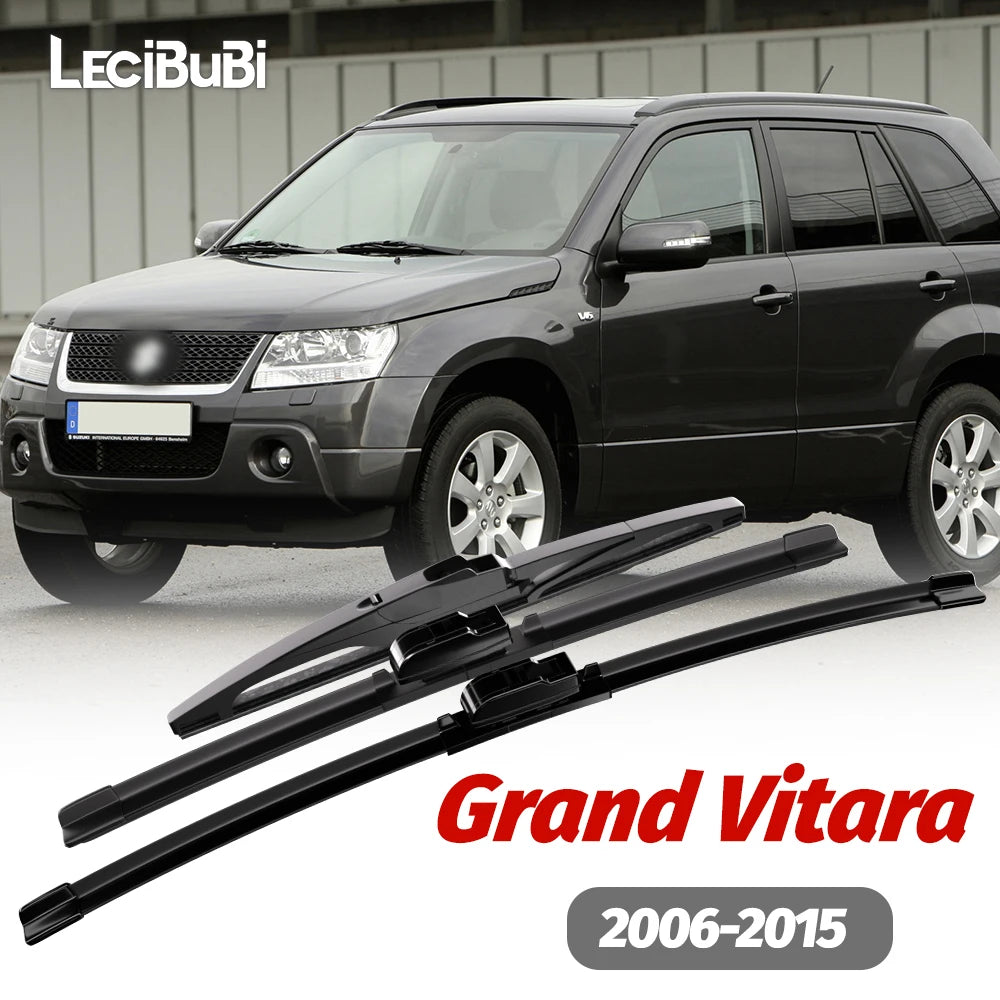 1set Front & Rear Windshield Wiper Blades Windscreen Wipers For Suzuki Grand Vitara 2006-2015 2007 2008 2009 2010 Accessories