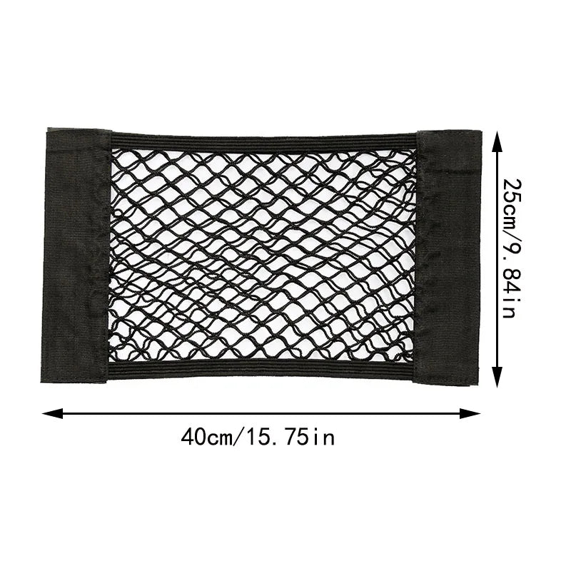 Universal Car Trunk Storage Bag Organizer Mesh Net Seat Back Pocket Elastic