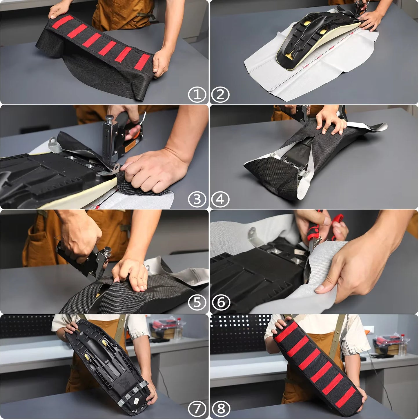 Universal Motorcycle Seat Cover Waterproof Gripper Soft Non-Slip Dirt Bike