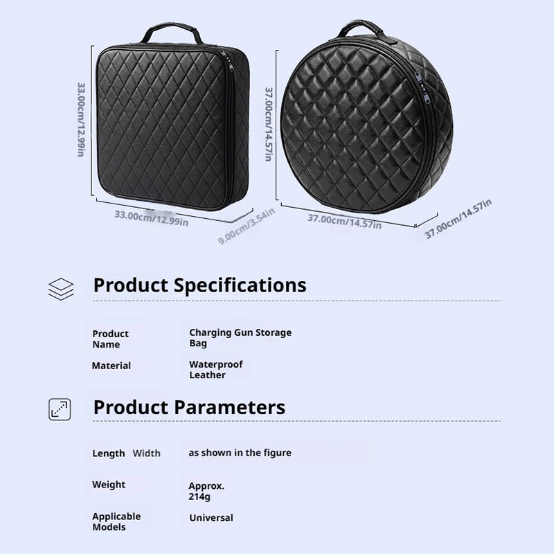 SEAMETAL Car Trunk Organizer Storage Bag Waterproof Shockproof EV Charger Cable Case