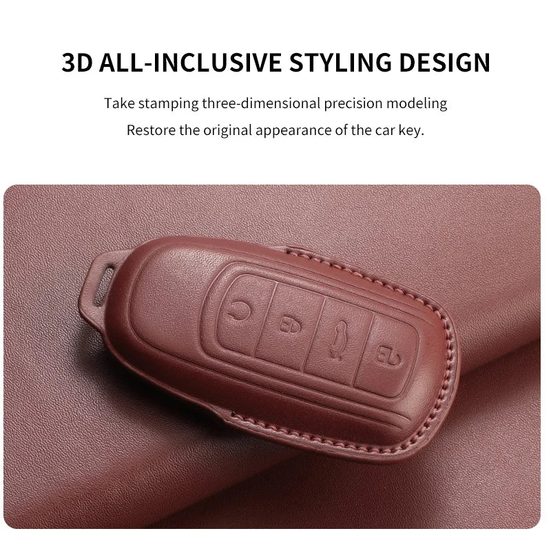 Leather Smart Key Case Cover for Chery Omoda 5 Tiggo 8 Pro Tiggo 9
