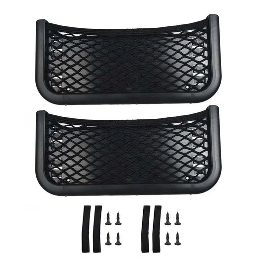 2Pcs Car Organizer Storage Net Pocket Phone Holder ABS 252x120mm