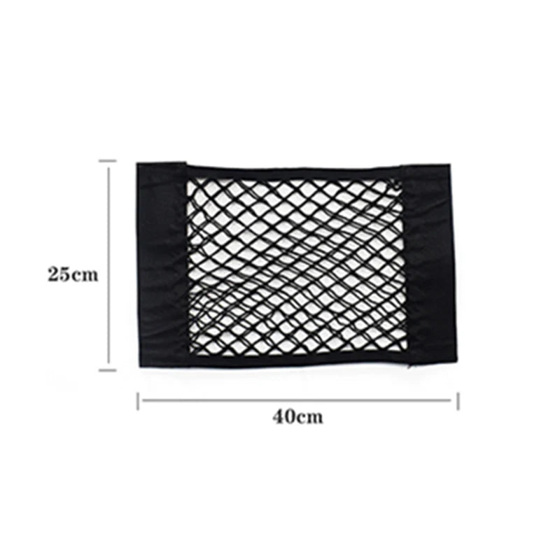 Universal Car Seat Back Organizer Mesh Net Pocket Elastic Trunk Storage Bag