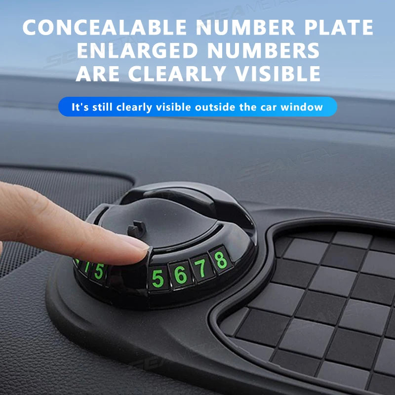 2-in-1 Car Dashboard Non-Slip Mat Phone Holder 360° Rotating Mount