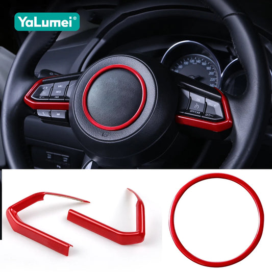 ABS Steering Wheel Button Panel Trim Cover for Mazda CX-5 2017–2025