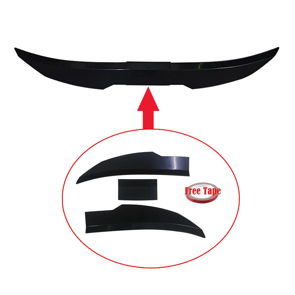 Universal Adjustable Rear Trunk Spoiler Wing 117–127cm DIY Sedan Boot Lip Wing