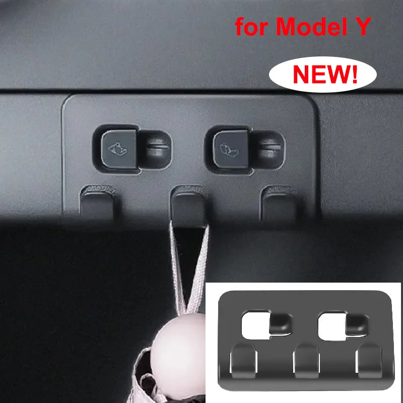 Rear Trunk Hook Storage Holder for Tesla Model Y 2024 Grocery Bag Umbrella Hanger