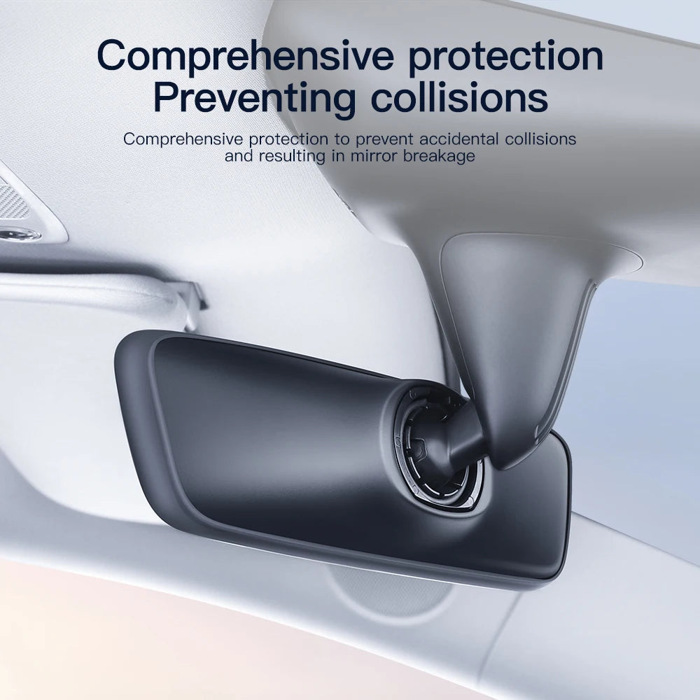 Rearview Mirror Protector Frame Silicone Non Slip Cover For Tesla Model Y
