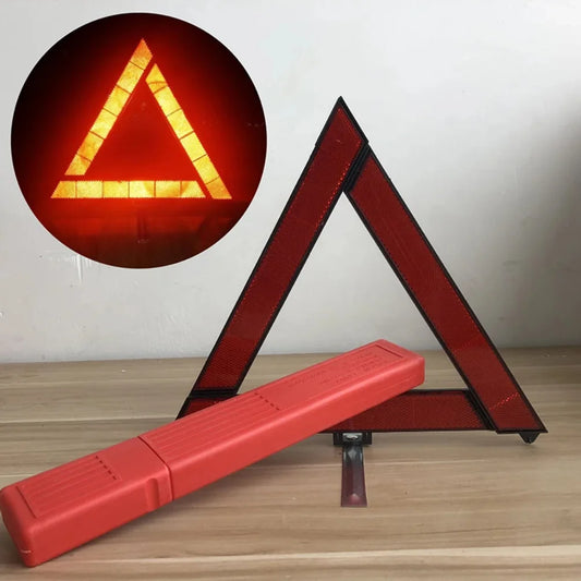 Car Emergency Warning Triangle Reflective Stop Sign Breakdown Safety Tool
