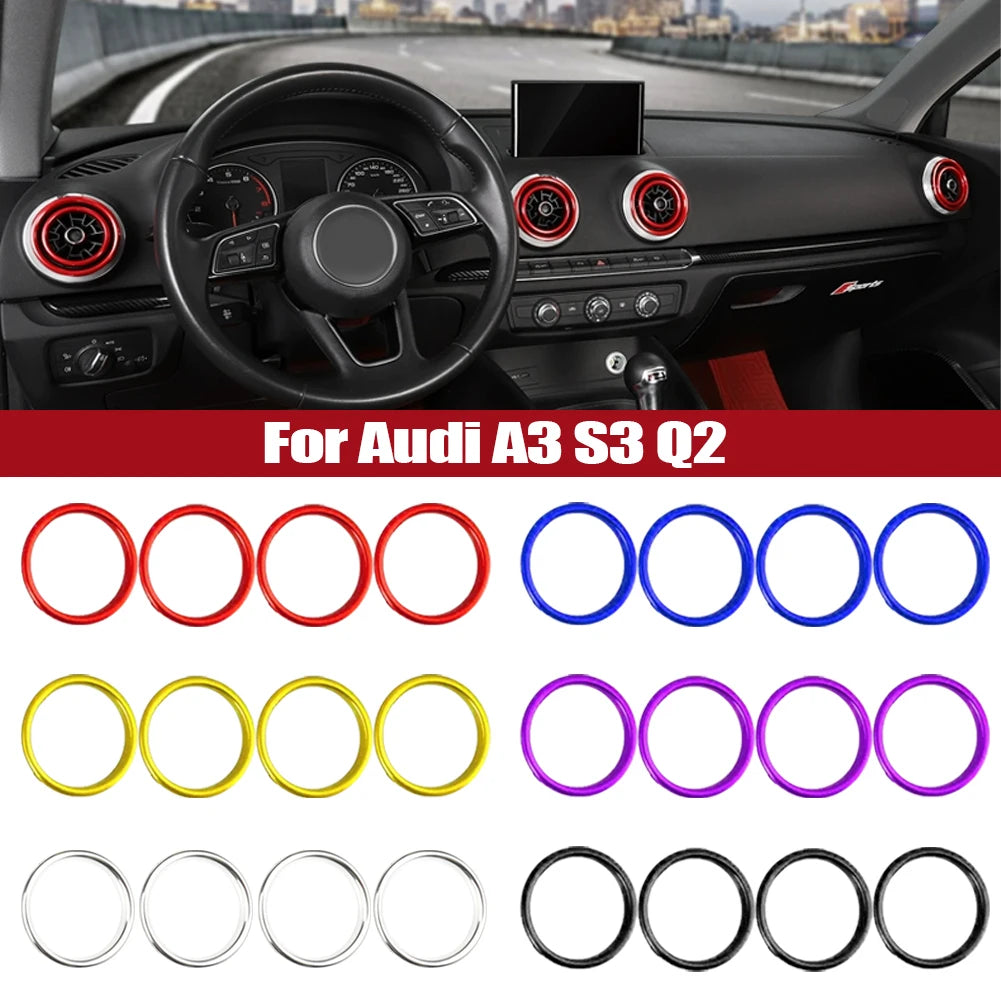 Air Vent Trim Ring Centre Console Cover for Audi A3 8V S3 2014-2019