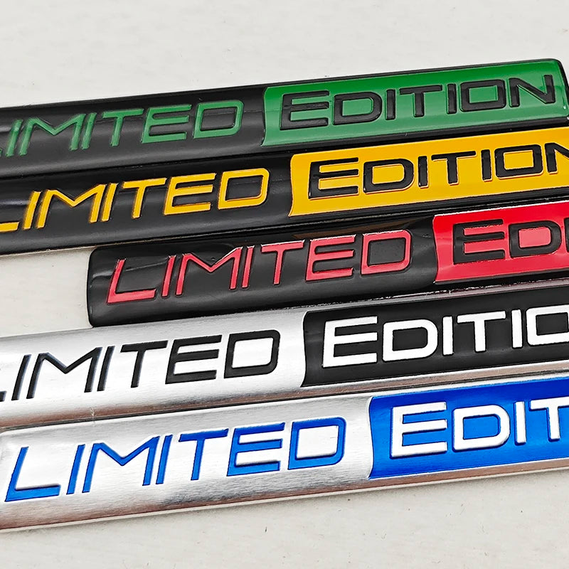 Limited Edition 3D Aluminum Car Emblem Badge Sticker for Trunk Fender Motorcycle
