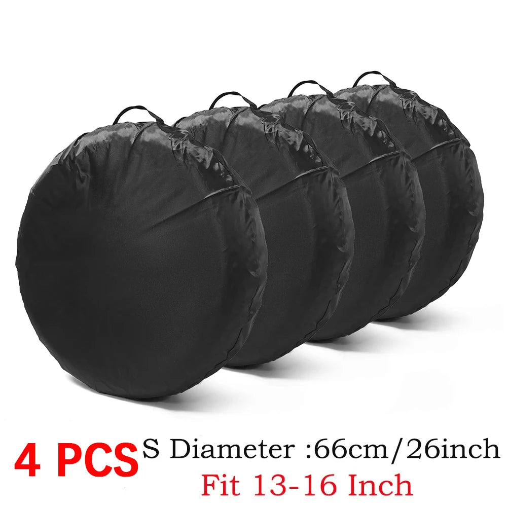1/2/4PCS Car Spare Tire Cover Polyester Wheel Protector Dustproof Tire Bag