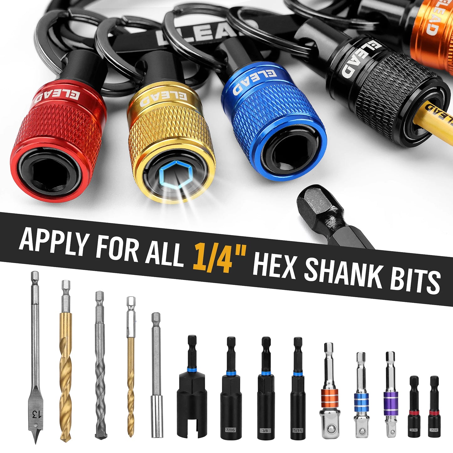 6Pcs 1/4" Hex Shank Screwdriver Bit Holder Extension Rod Quick Change
