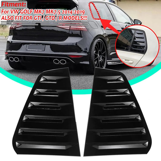 Rear Side Window Louver Trim Spoiler for VW Golf MK5 MK6 MK7 MK7.5 2003–2020