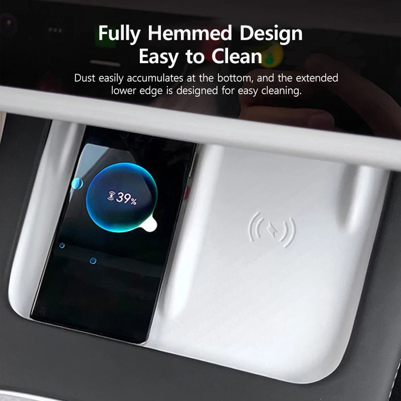 NovaAcc Silicone Wireless Charging Pad Non-Slip Phone Mat for Tesla 3 2021–2023