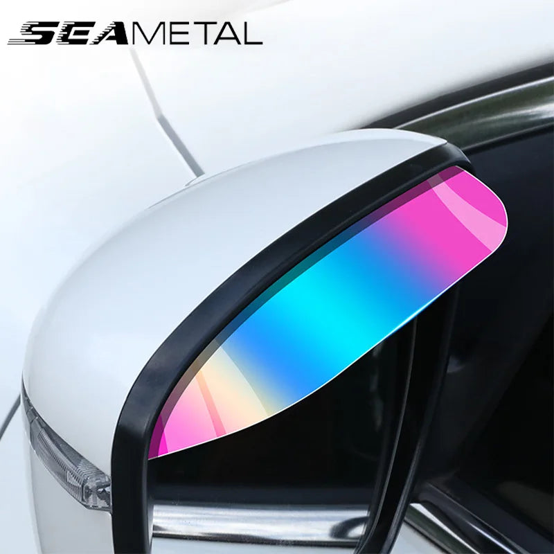 2PCS Universal Car Rearview Mirror Rain Shield Eyebrow Visor Anti-Rain Cover