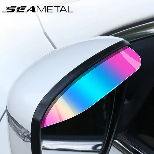 2PCS Universal Car Rearview Mirror Rain Shield Eyebrow Visor Anti-Rain Cover