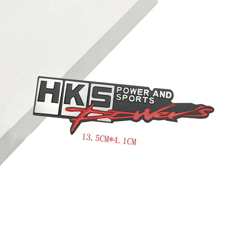 3D HKS Power Metal Logo Emblem Badge Car Decal Sticker Alloy Auto Accessory
