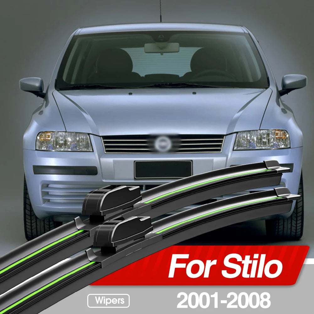 2PCS Front Windshield Wiper Blades for Fiat Stilo 2001–2008