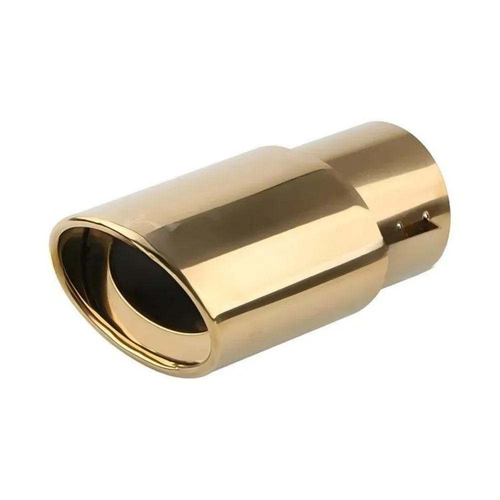 2.5" Stainless 63mm Inlet Steel Chrome Exhaust Muffler Tip Tail Pipe