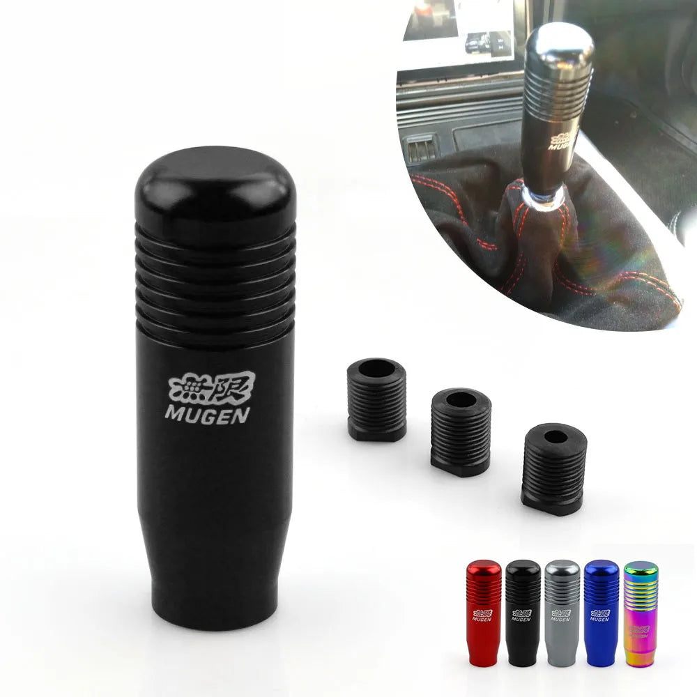 MUGEN Style 8.5cm Aluminum Manual Gear Shift Knob Universal Car Shifter Lever