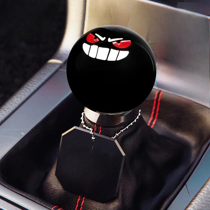 JDM Ghost Smile Face Ball Gear Shift Knob Manual Shifter 3 Adapters