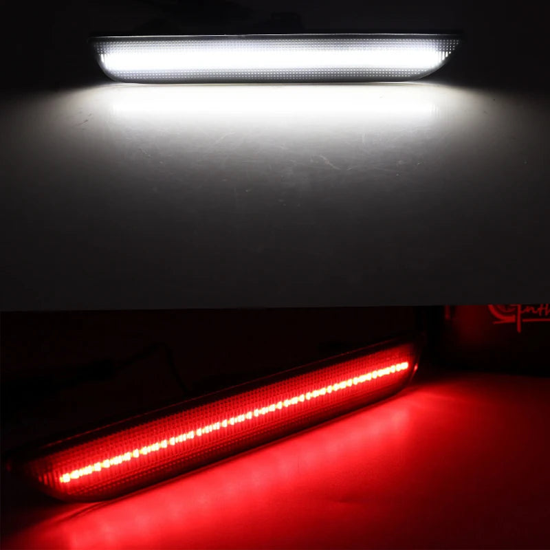 2PCS White Red Amber LED Front Rear Side Indicator for Ford Mustang 2010-2014