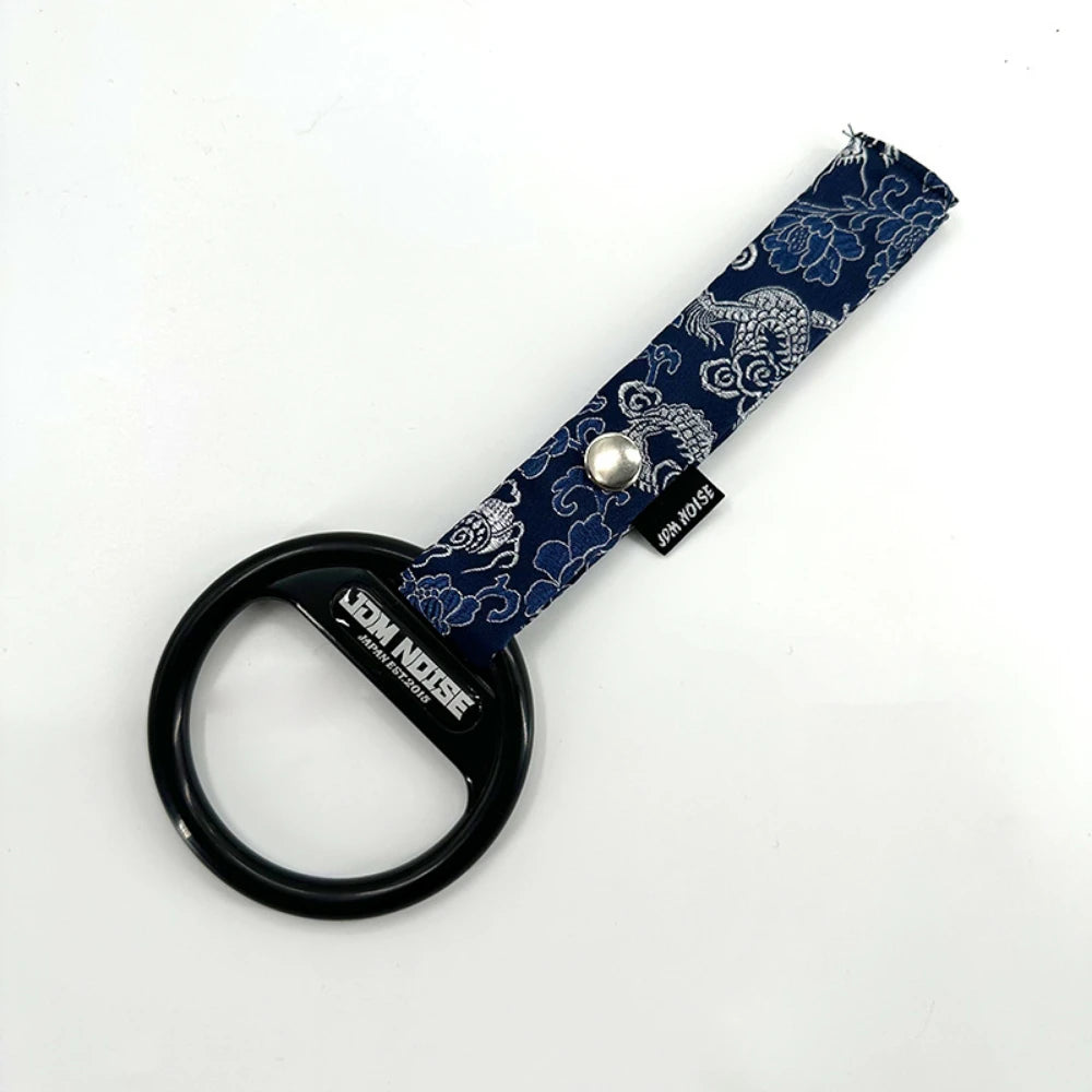 JDM Tsurikawa Lucky Cat Dragon Pattern Hanging Car Ring Strap Japanese Style